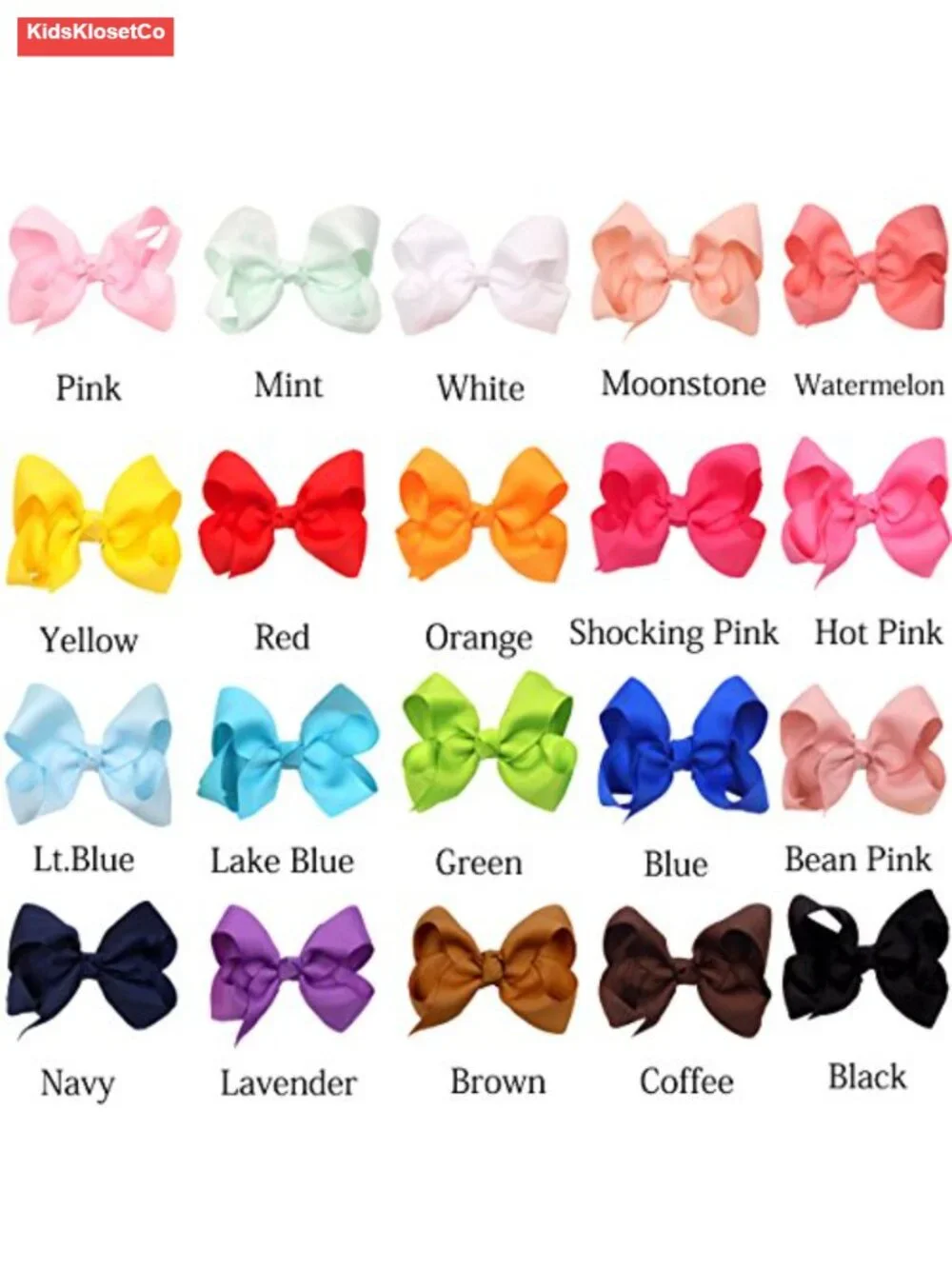 40 Hair Bows with Alligator Clips - Grosgrain Ribbon - 3 Inch - Handmade
